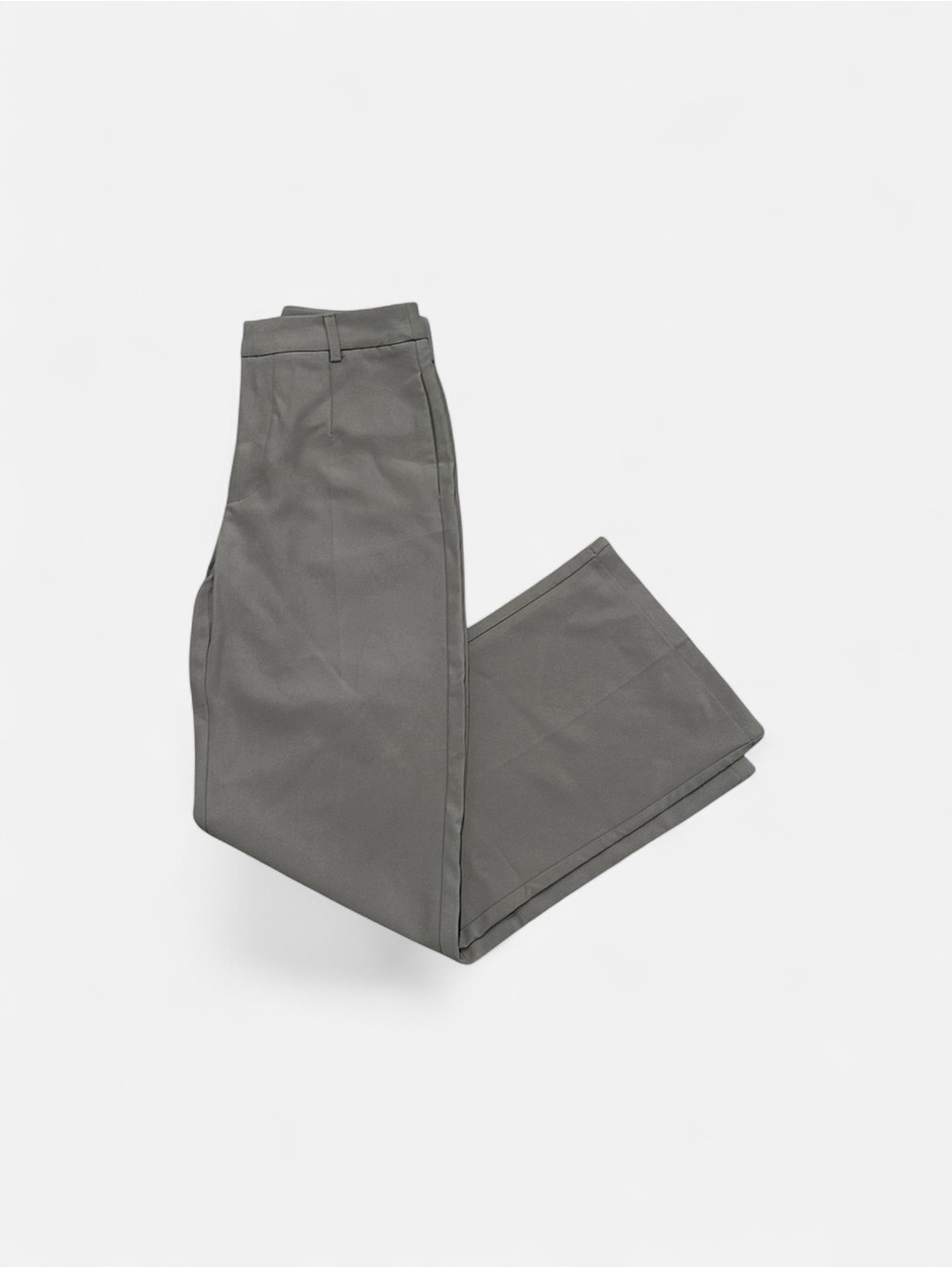 Charcoal Clothing Dusty Sage High Waisted Wide Leg Trousers